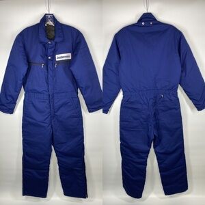 Vintage Unitog Blue Insulated Coveralls Size Small Short